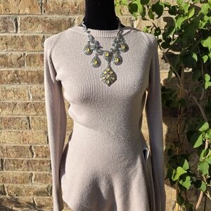 ANTONIO MELANI Cream Ribbed Blouse